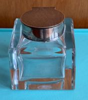 Asprey antik Tintenfass gross Kristall und Silber 925 1940