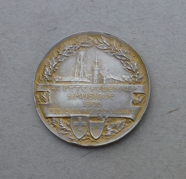 Medaglie: Silber Medaille ++ Fribourg 1906 – Usato da Walkringen venduto da Casablanca777
