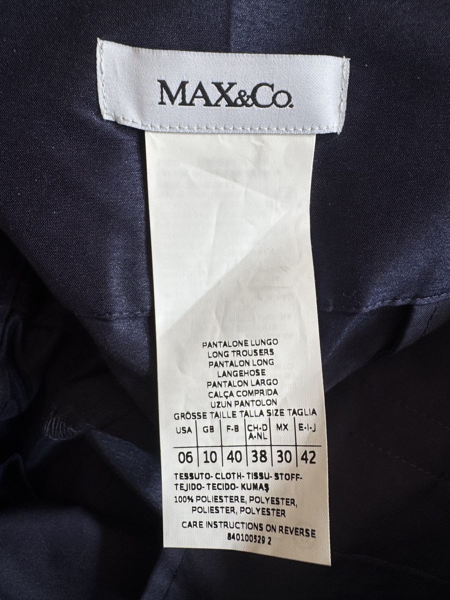 Max Mara Pantaloni: MAX&CO. Pantalon bleu marine taille 38 – Nuovo (secondo la descrizione) da Morges venduto da sandy069 3