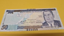 50 Lempiras Geldschein Honduras, 2016 Rarität!