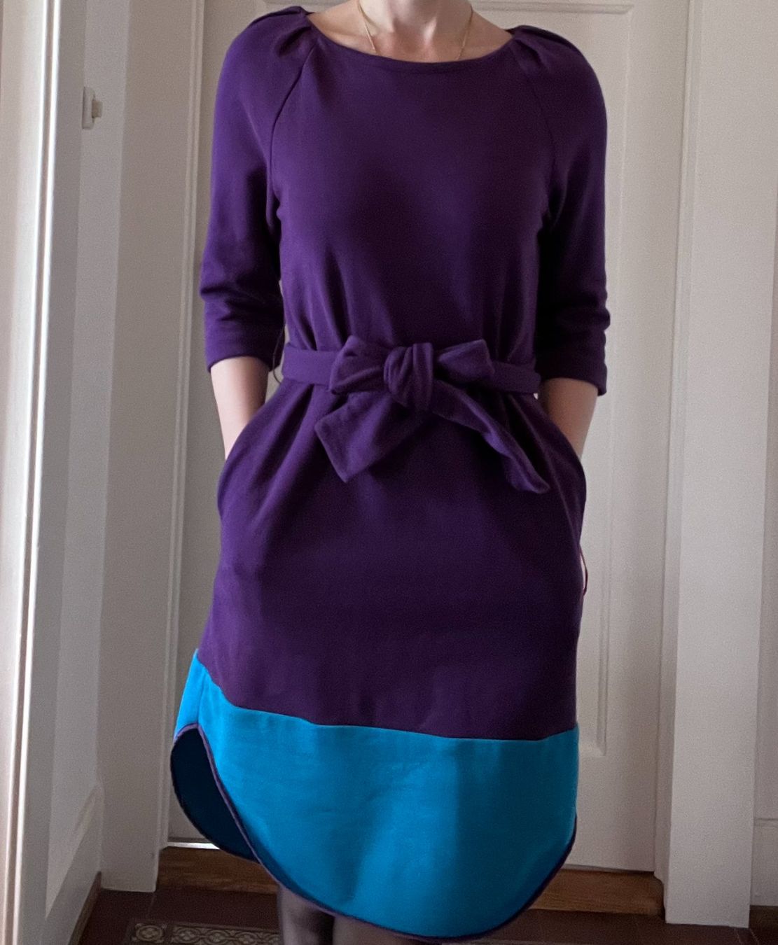 Robes: Magnifique robe cocktail S coton violet – D'occasion à Pully par Artemisya 6