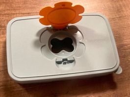 Tupperware Feuchttücherbox blau orange guter Zustand