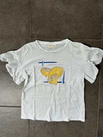 OVS Mädchen T-Shirt Gr. 164  Zitronen Print Weiss