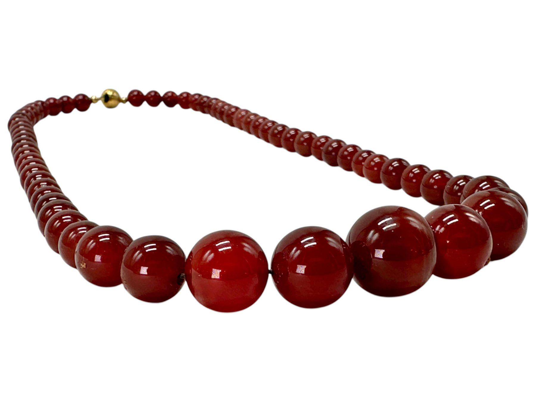 Ketten: Collier vintage en cornaline véritable, superbe éclat. 56 cm – Gebraucht aus Morges von DidisLuxeFinds 5