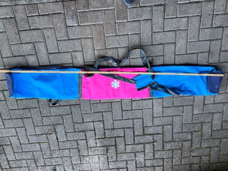 Skitasche blau pink Länge 190 cm gebrauchter Zustand