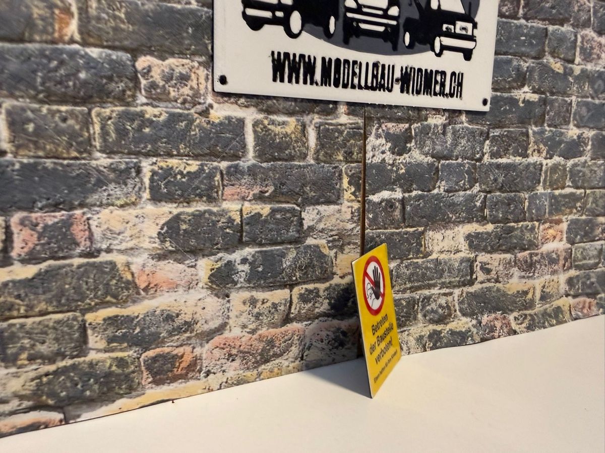 Modellismo RC: Schild Betreten verboten 1:14 – Nuovo e nell'imballaggio originale da Altdorf UR venduto da modellbau-widmer 1