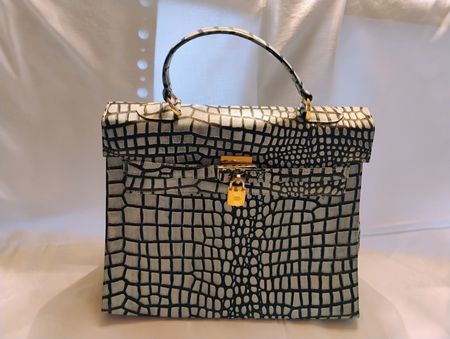 Elegante Handtasche im Kroko-Look - Zeitlos schick!