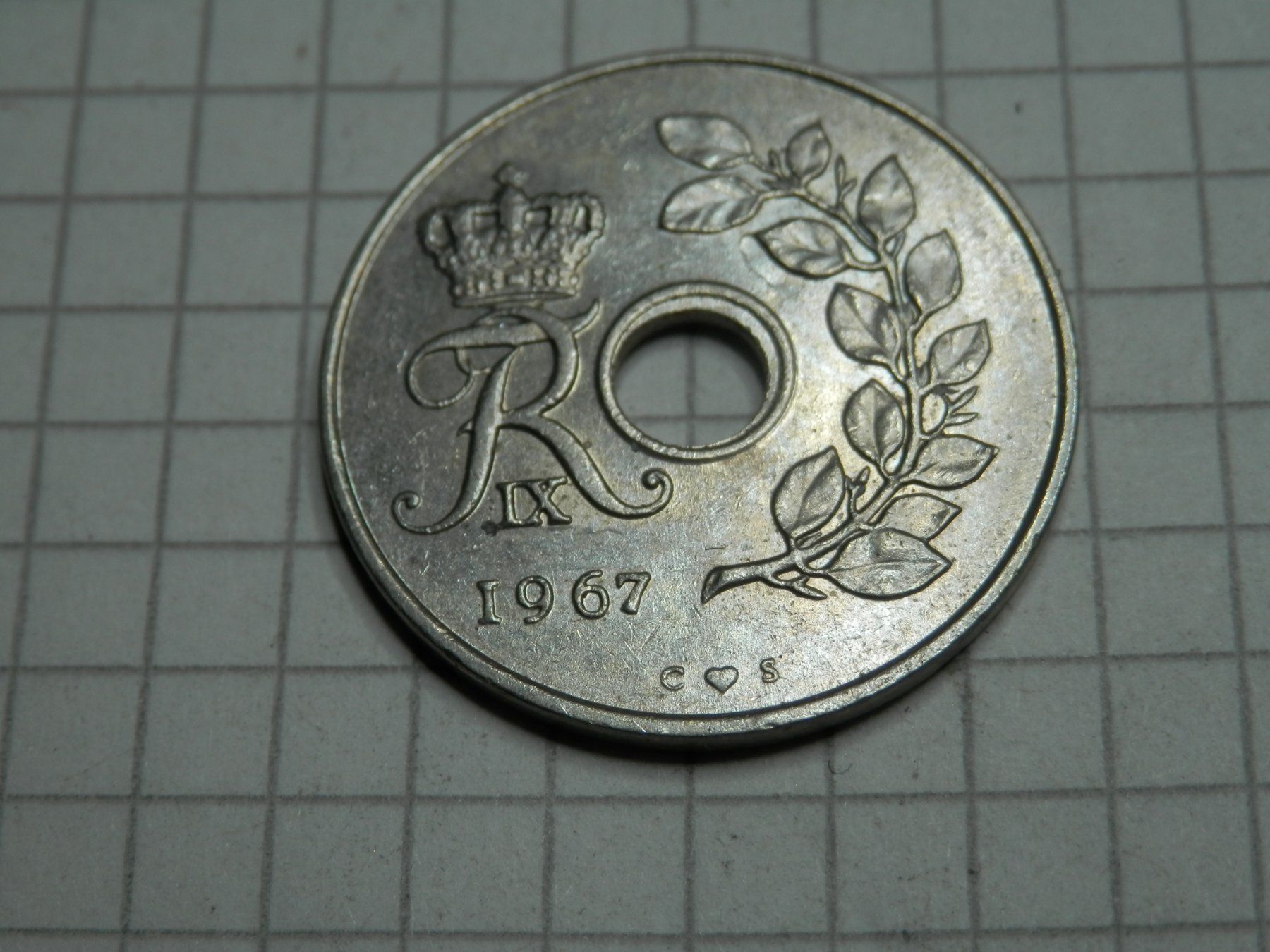 Alle Münzen: Dänemark  25 Öre, 1967 – Gebraucht aus Weiach von weiach81