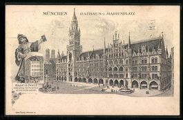 Ganzsache PP15 B4: München, Rathaus und