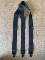 Givenchy Men’s Black Y-Back Suspenders, Matte Black Metal
