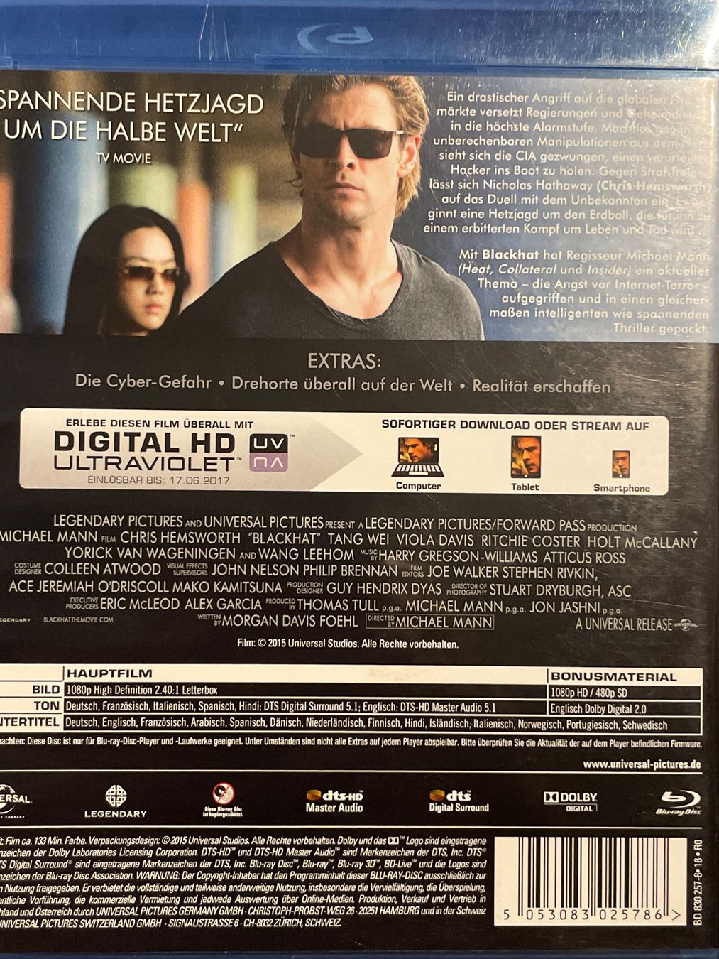 Tutti i DVDs: Blackhat   (2015) – Nuovo (secondo la descrizione) da Waldenburg venduto da Gonzo8 1