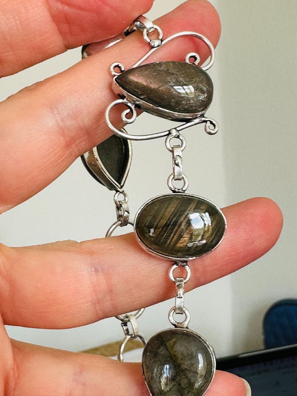 Bracciali & Braccialetti: Labradorite Gemstone Bracelet 7-8" – Nuovo e nell'imballaggio originale da Genève venduto da AGBERG 7