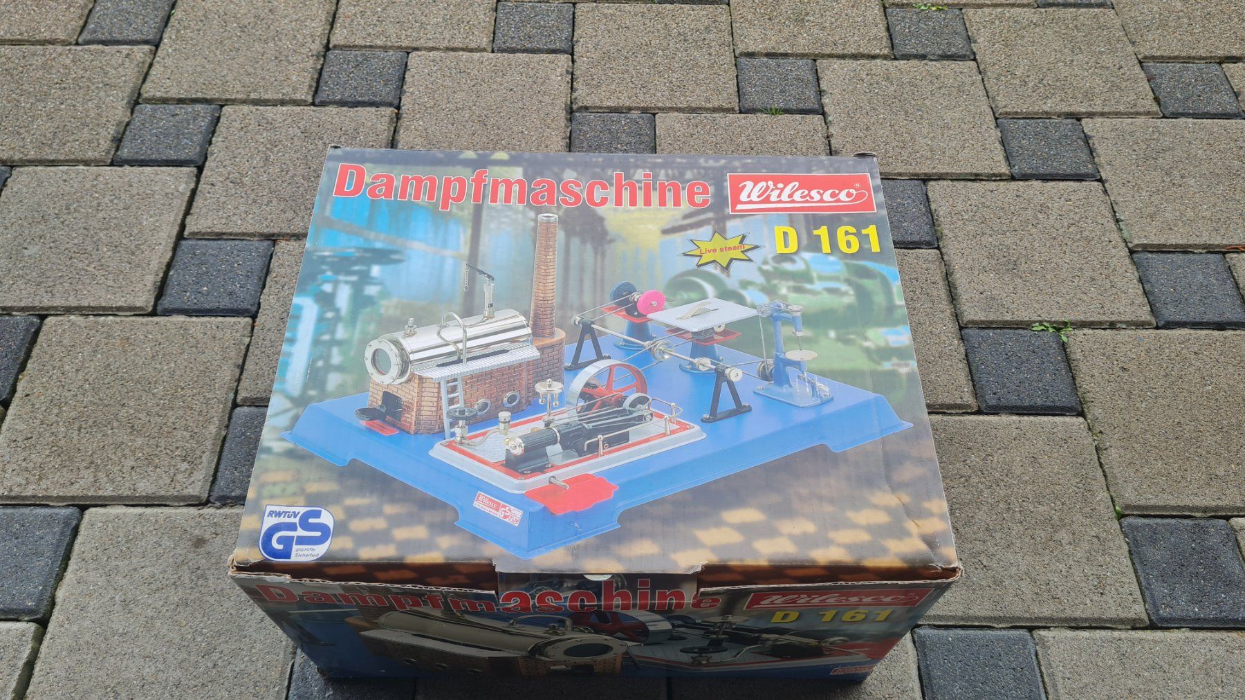 Wilesco Kit di modellismo & Modellini statici: Originalkarton / Dampfmaschine / Wilesco D 161 – Usato da Safenwil venduto da Husqi2000