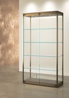 Glasvitrine, ESG Glas, LED, Bronze (B.95cmxT.45cmxH.190cm)