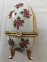 Vintage Porzellan Schmuck Ei Dose