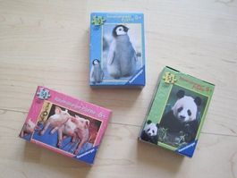 3 kleine Tier-Puzzles