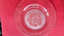 Glasteller Donald duck/disney/Mickie/sammler edition/hit