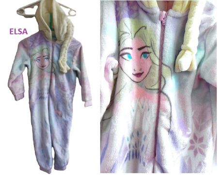 Gr. 116 ELSA Anzug Fasnachtskostüm praktisch auch als Pyjama
