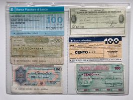 Italien 6x 100 LIRE Check