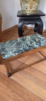 Vintage Couchtisch mit markanter  gemusterten Marmorplatte