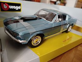 Burago Ford Mustang GT Cobra Jet 1968 - État neuf! 1/18