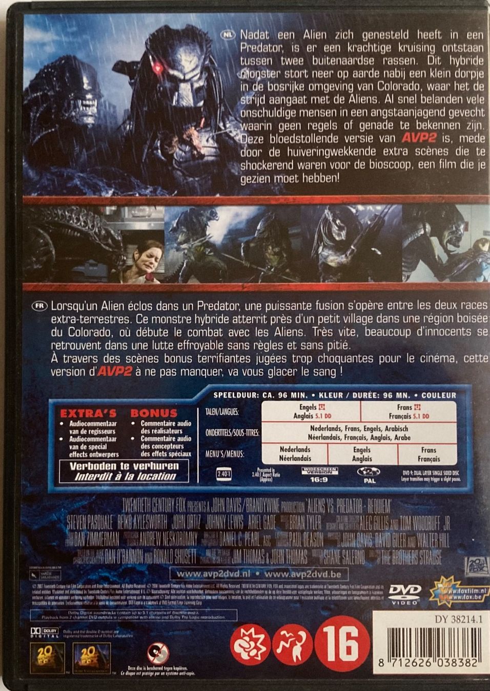Tutti i DVDs: AVP 2 - ALIENS VS. PREDATOR 2 (REQUIEM) – Usato da Poliez-Pittet venduto da Newtown-Records 1