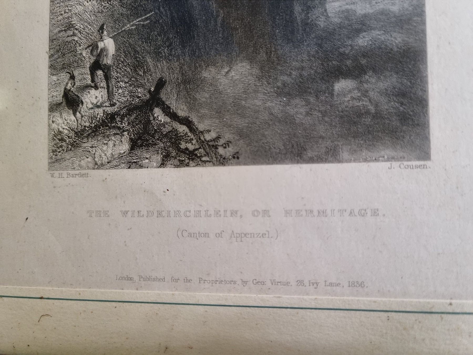 Gravures: APPENZELL Wildkirchlein Stahlstich Bartlett – D'occasion à Trachslau par bastet06 3