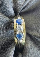 585 Goldring Saphir & Diamant, Gr. 53, 3,47 g 