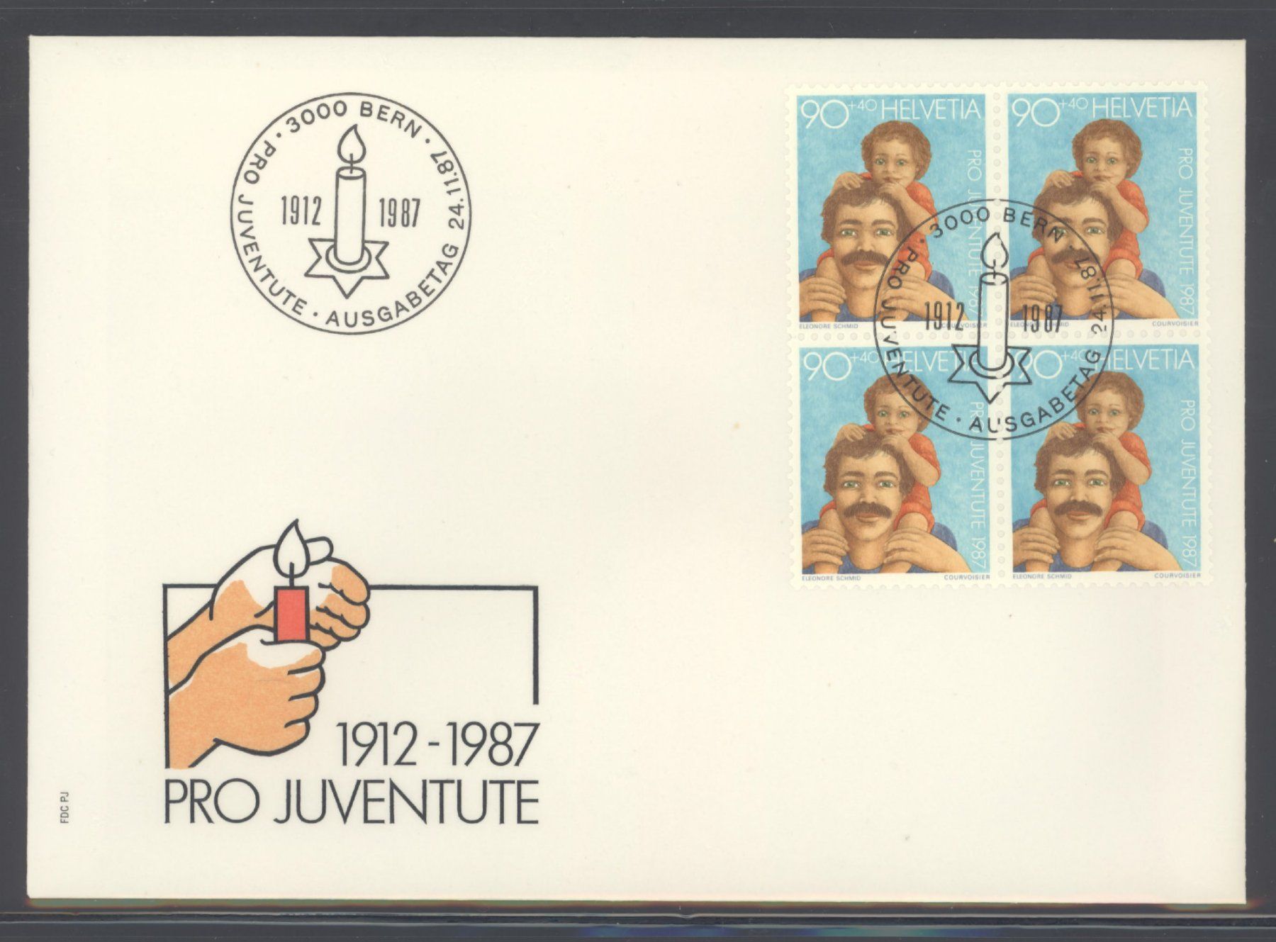 Tutti i francobolli: 1987, FDC, Pro Juventute, Viererblöcke – Usato da Willisau venduto da Vollstempel 5