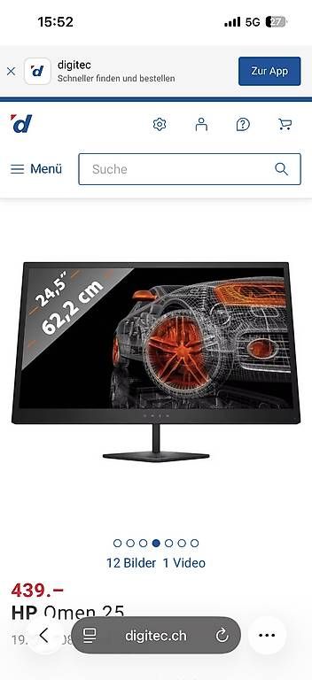 Monitor: Omen Gaming-Monitor – Usato da Mörschwil venduto da eli_7b5m 3
