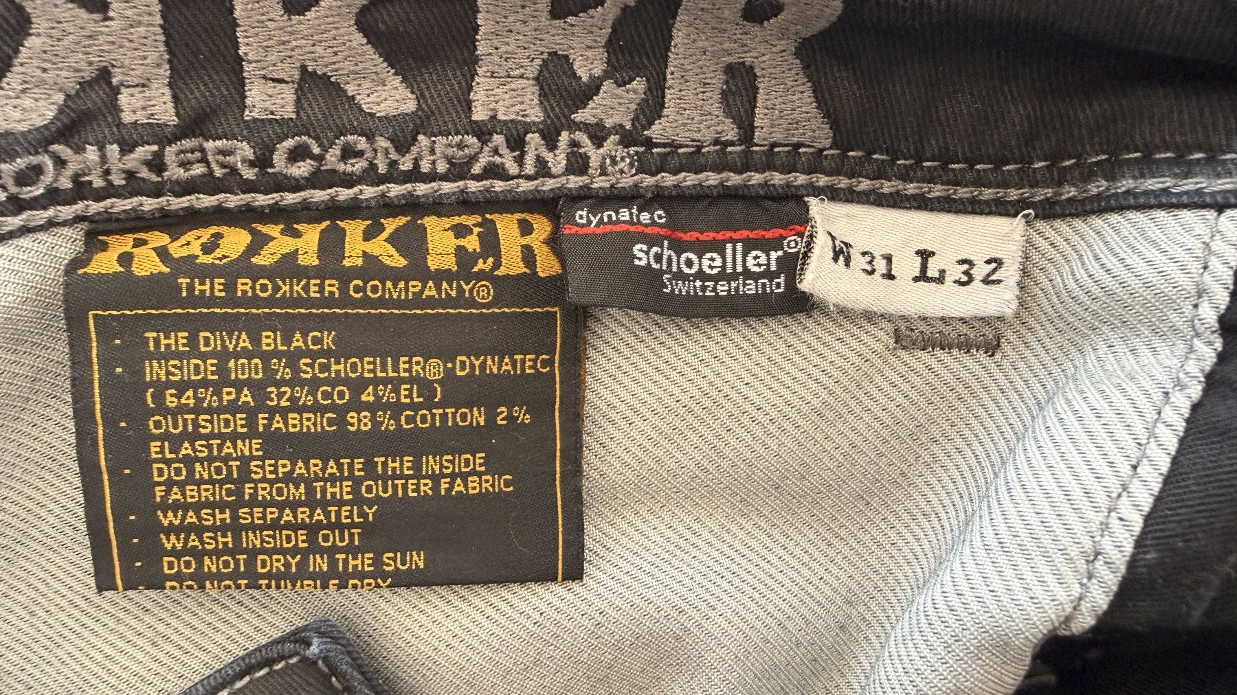 Rokker Pantaloni: Rokker Jeans, Diva Black, W31/L33 – Usato da Koppigen venduto da cube65 2