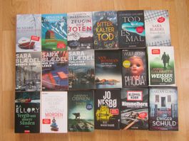 18 spannende Krimis & Thriller, Bücherpaket für Sommerferien
