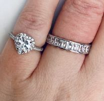 Ring Baguette Zirkonia 925 Silber Statement 57