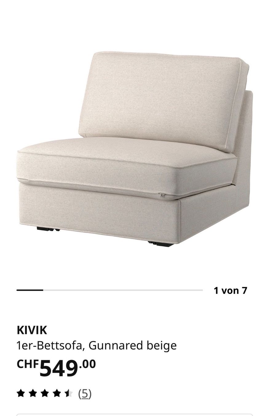 Ikea Poltrone: 1er Bettsofa Kivik (Ikea) – Usato da Zürich venduto da Brisu