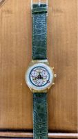 Vintage Swatch Chronograph Uhr mit Lederarmband, Rarität