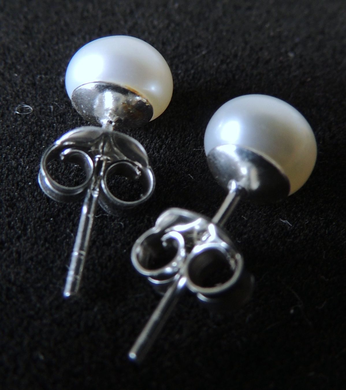 Orecchini pendenti & Orecchini a lobo: Perlen Zuchtperlen Silber 925 Ohrstecker 6 mm – Nuovo e nell'imballaggio originale da Waldenburg venduto da schaller707 3