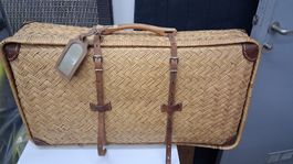 Vintage Koffer aus Rattan, Reisekoffer, Deko - Rarität!