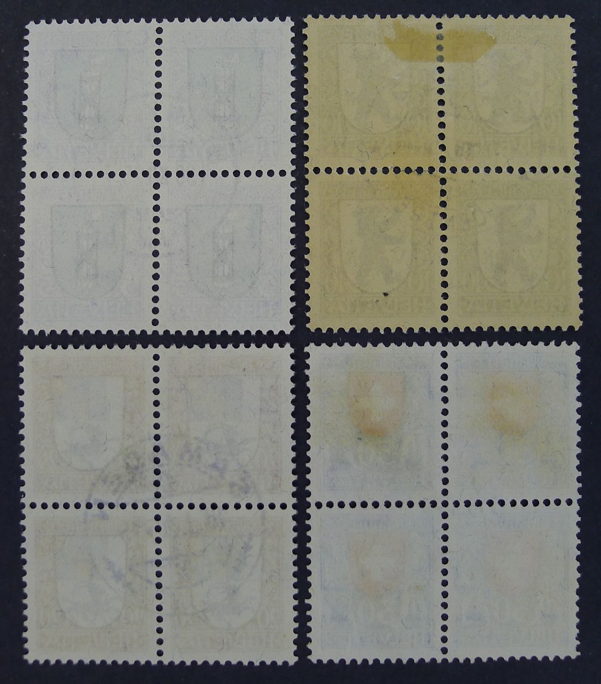 Alle Briefmarken: PJ 1925 Viererblöcke mit Zentrumstempel, Kat: 180.-+ – Gebraucht aus Ebikon von SilvioFreund 1