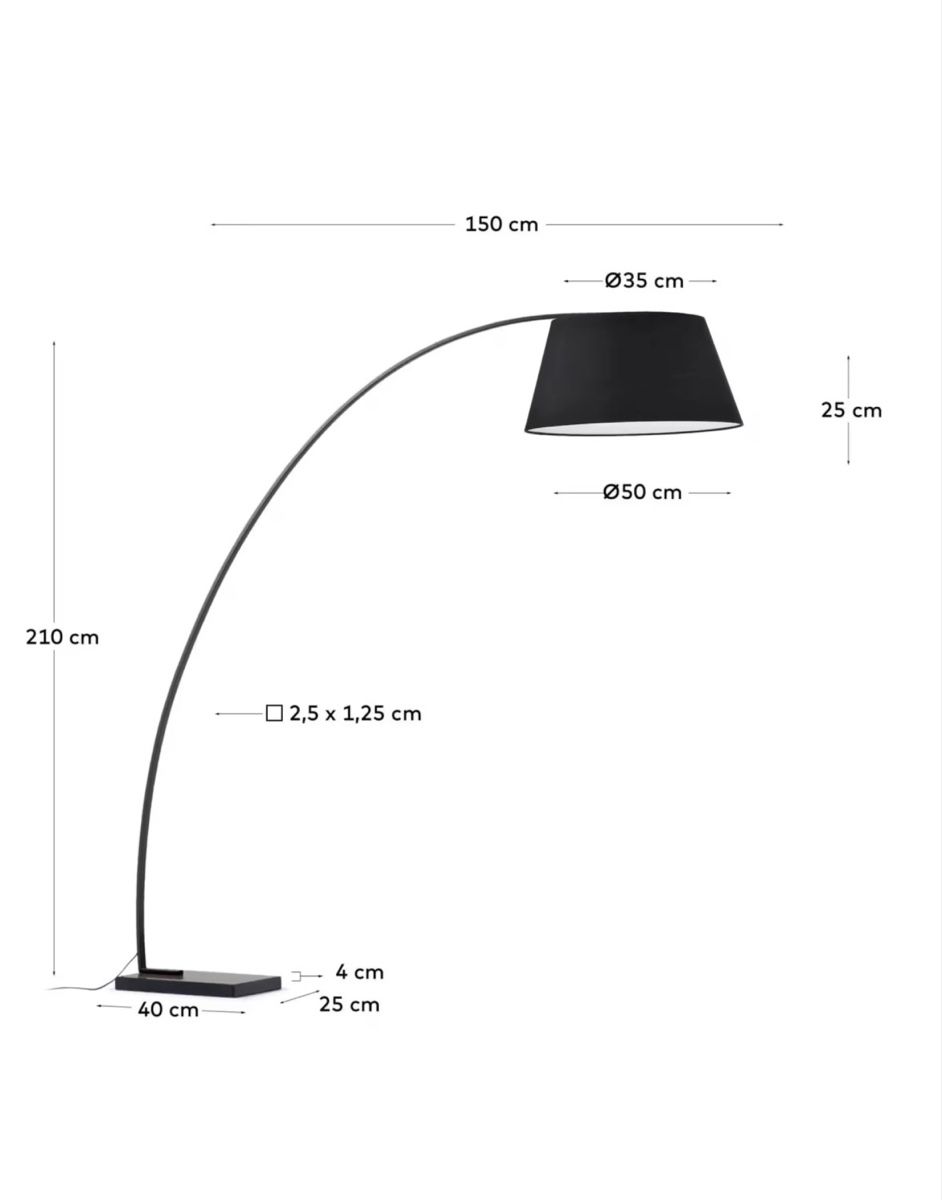 Lampade: "Jule" Arc Floor Lamp with Marble Base – Nuovo (secondo la descrizione) da Küsnacht ZH venduto da xavier74 5