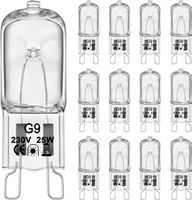 12er Pack G9 Halogen Leuchtmittel 25W 230V 2700K Warmweiß