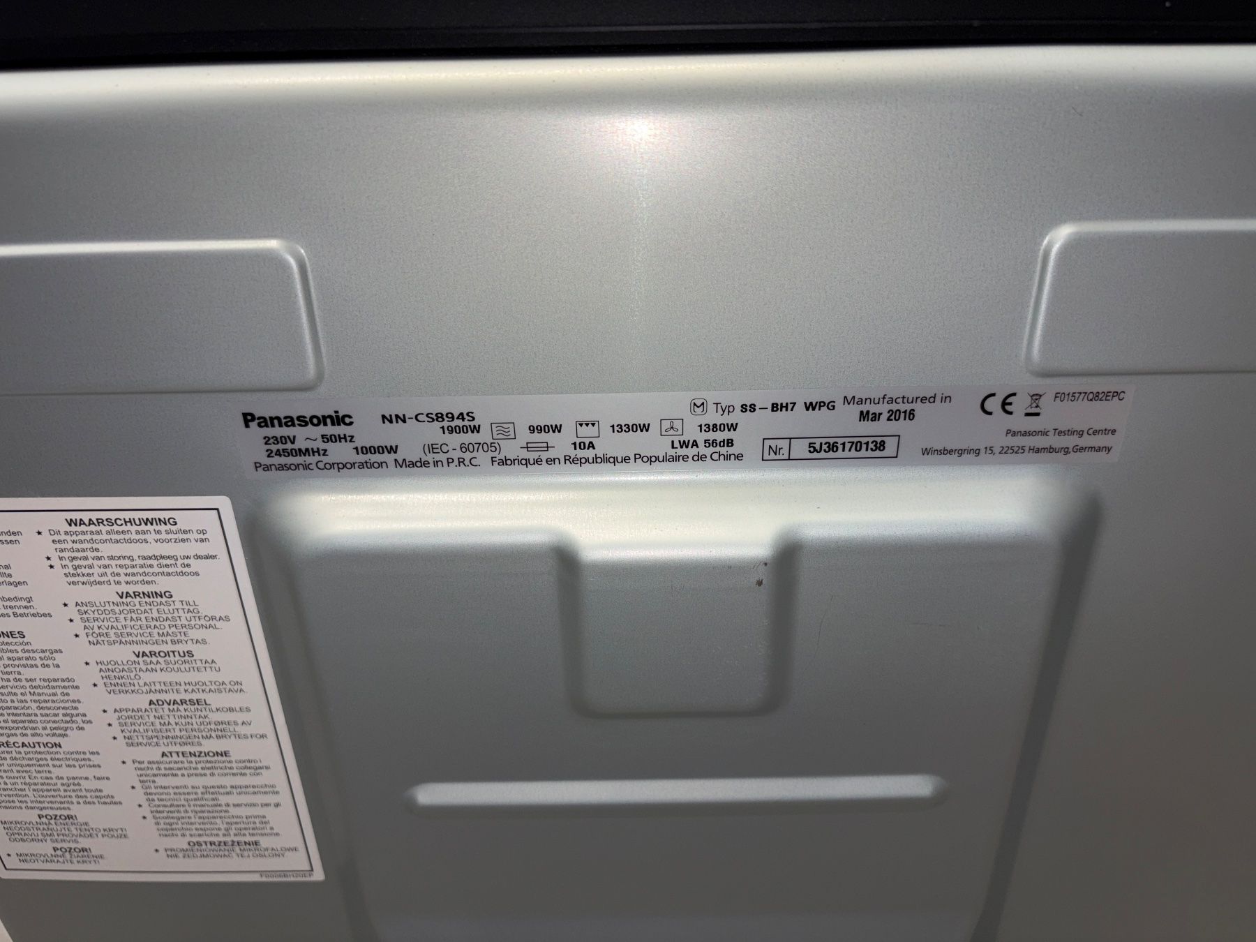 Elettrodomestici da cucina: Panasonic Kombi Mikrowelle nn-cs894s – Usato da Wetzikon ZH venduto da uelivernetzt 4