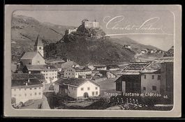 AK Tarasp, Fontana et Château, Chocolat Suchard, Totale mit 