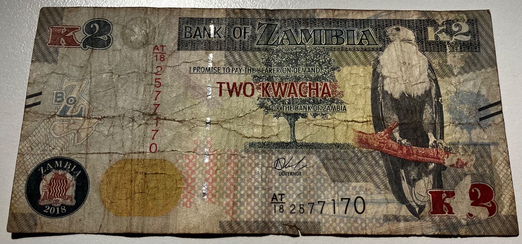 Banconote: Zambia 2 Kwacha 2018 – Usato da Algetshausen venduto da Carrhard