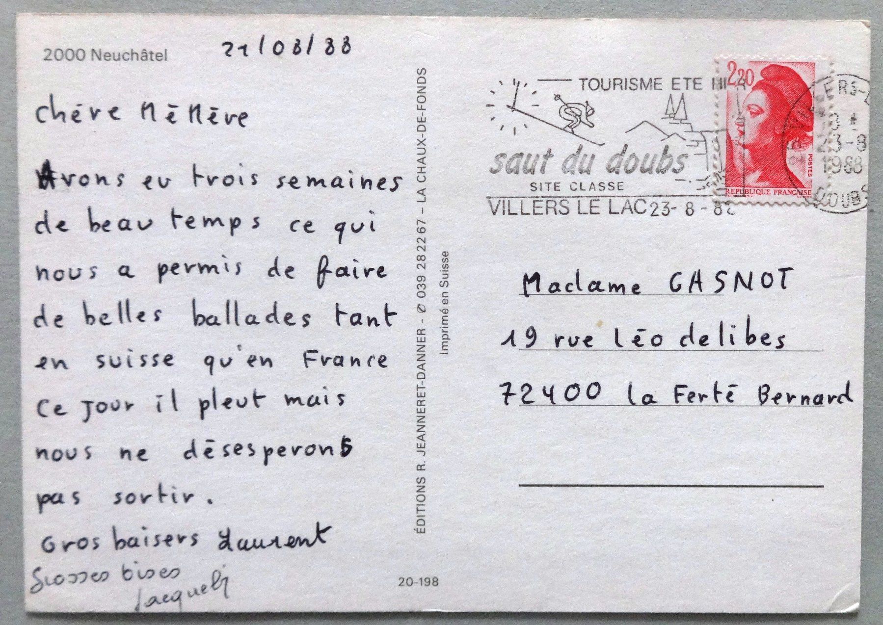 Cartoline postali: Neuchâtel – Usato da Fétigny venduto da Billy2miny 1