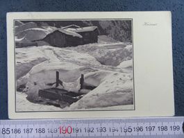 HEIMAT SCHWEIZ BERGDORF IM SCHNEE 1921 AK