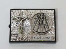 Vintage Magnet Madonna Einsiedeln Jesus Kreuz Beschütze mich