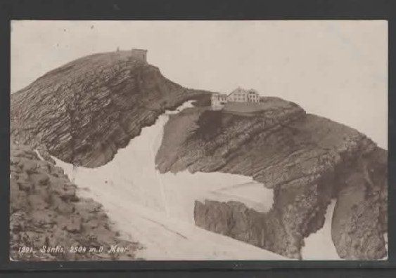 Cartoline postali: SÄNTIS, GLETSCHER   1915  (H – Usato da Ruggell venduto da Masescha