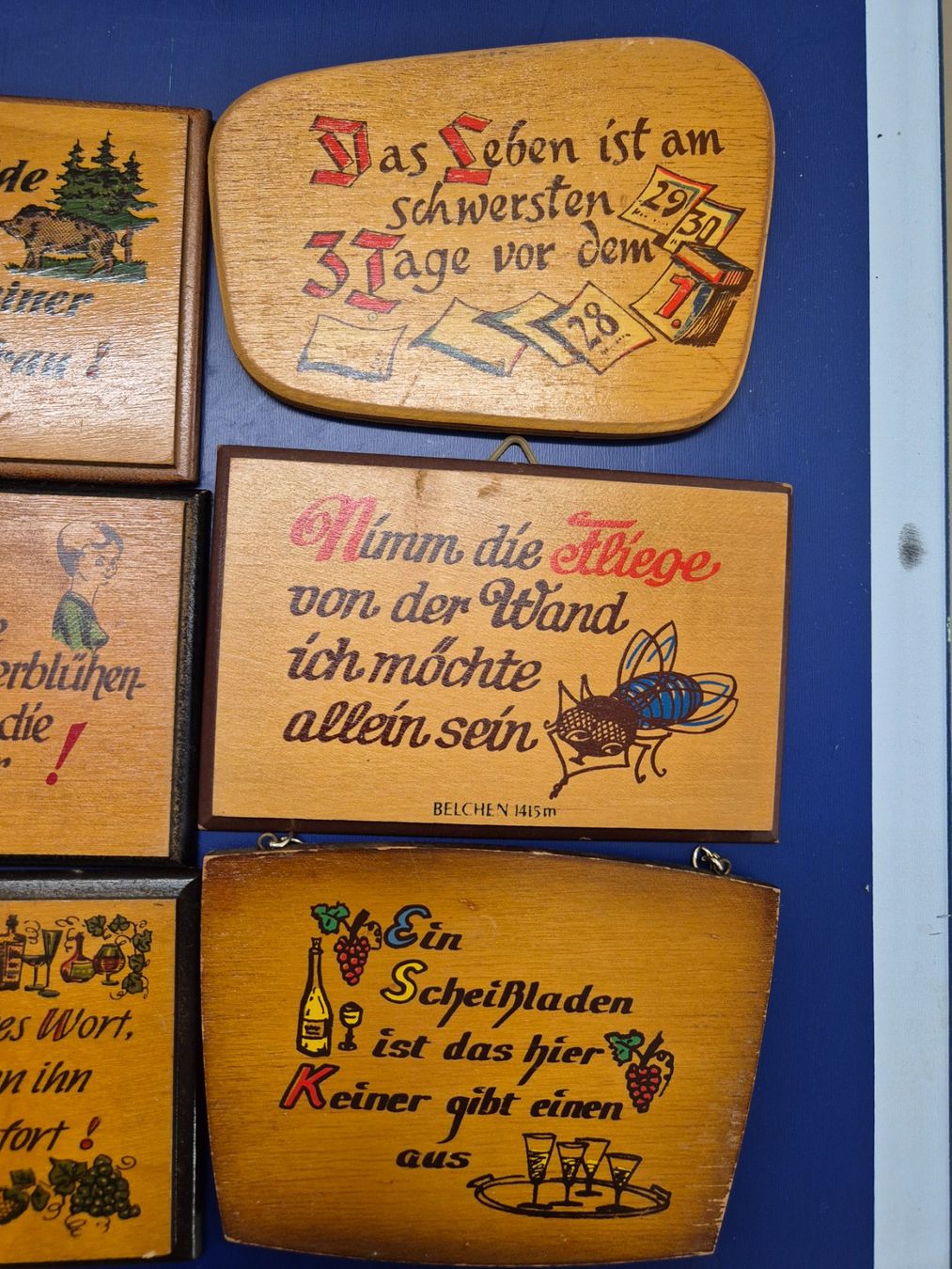 Tutte le decorazioni: Aus ehem. Kneipe: kleine Holzschilder mit Sprüchen – Usato da Obermumpf venduto da trudiundrolf 3