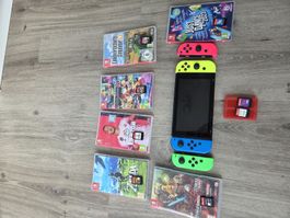 Nintendo Switch Konsole mit Zubehör und Spielen gebraucht