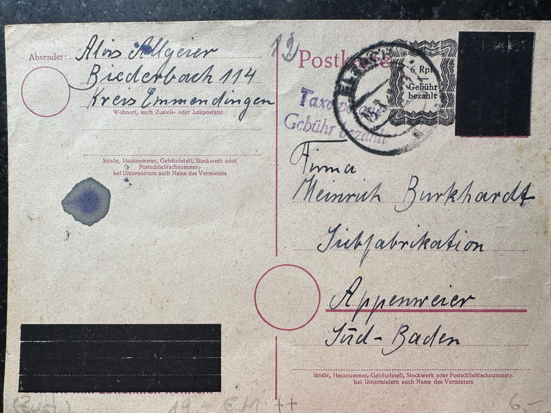 Karten: Alte Postkarte – Gebraucht aus Brugg von bri_7h8s